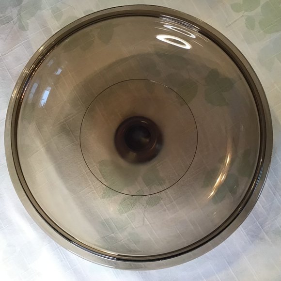 Vintage Large Vision Corningware Amber Glass Pot with Lid - Picture 5 of 7